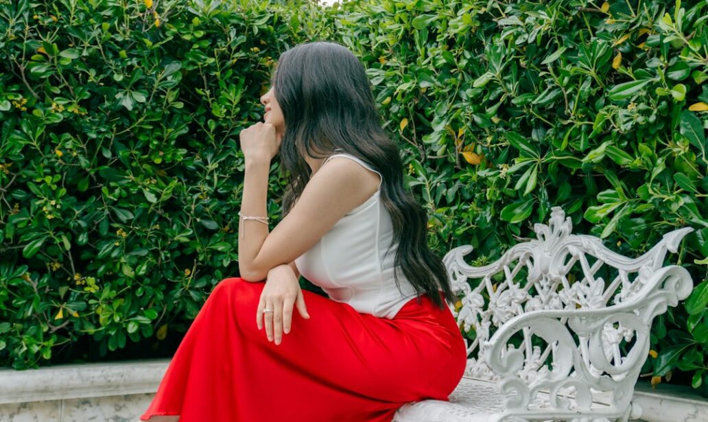 Photo red skirt