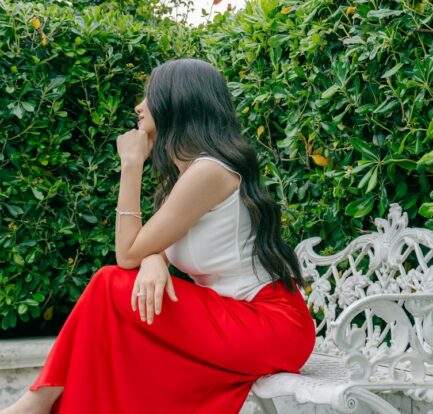 Photo red skirt